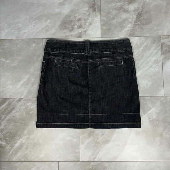 Ann Taylor Women’s Jeans Skirt Size 8 Vintage Black Cotton - Picture 8 of 13
